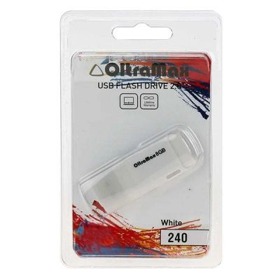 Лот: 11686143. Фото: 1. USB 8GB OltraMax 240 белый. USB-флеш карты