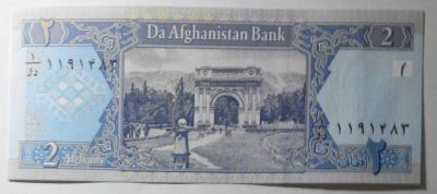 Лот: 10789522. Фото: 1. Афганистан 2 афгани 2002 UNC ПРЕСС. Азия