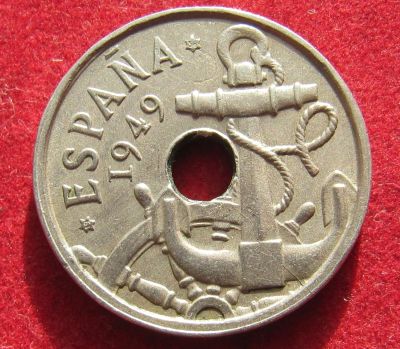 Лот: 16046349. Фото: 1. Испания 50 сентимо, 1949г. Остальные страны