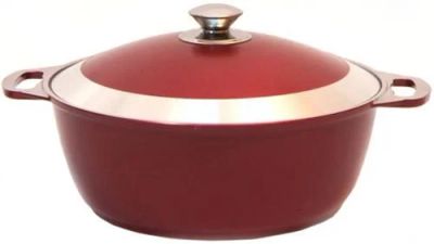 Лот: 6354015. Фото: 1. Кастрюля-жаровня 4 л краш. бордо... Кастрюли