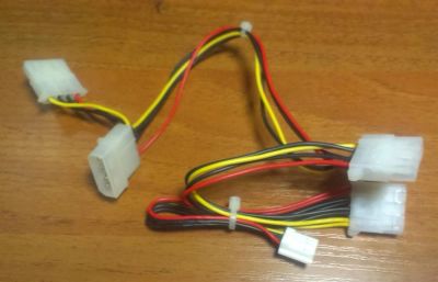 Лот: 3741322. Фото: 1. Провод питания Molex 4pin(M) папа... Шлейфы, кабели, переходники