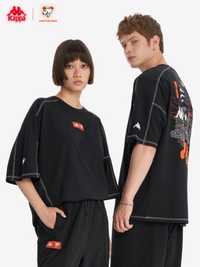 Лот: 25762377. Фото: 1. Футболка Kappa x Virtus.pro, Черный. Другое (спортивная одежда)