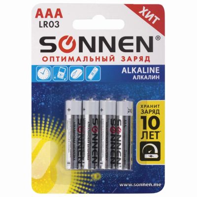 Лот: 24911073. Фото: 1. Батарейки Sonnen Alkaline LR03... Батарейки, аккумуляторы, элементы питания