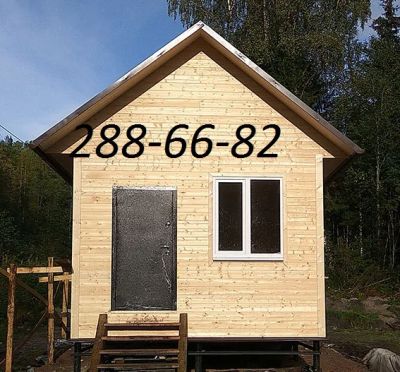 Лот: 11082505. Фото: 1. Каркасная баня 4х5м на свайном... Срубы, бани, дома