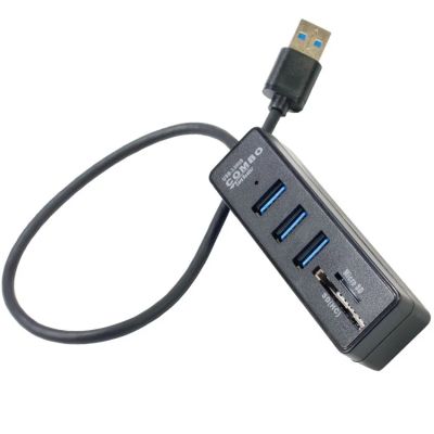 Лот: 17292204. Фото: 1. С Рубля! USB хаб + кардридер USB... USB хабы