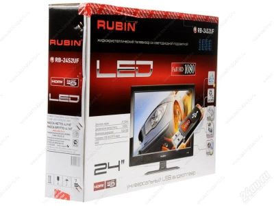 Лот: 2879337. Фото: 1. Телевизор LED 24" (60 см) Rubin... Телевизоры