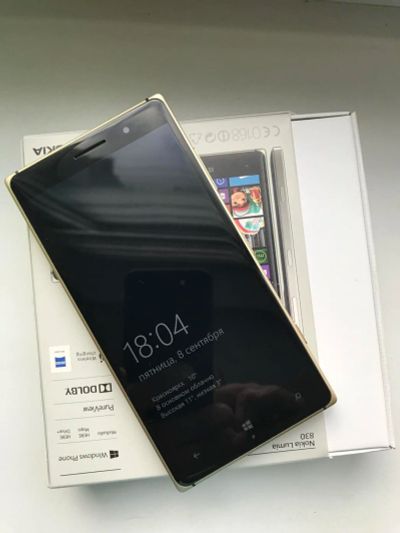 Лот: 10293783. Фото: 1. Nokia Lumia 830 Gold. Смартфоны