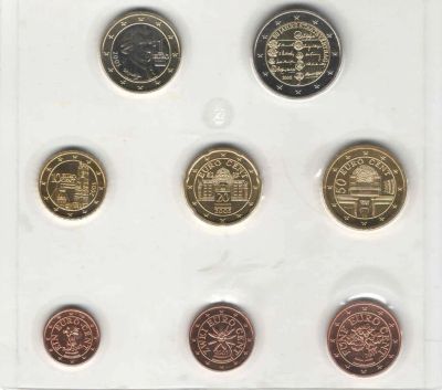 Лот: 11163876. Фото: 1. Набор монет Евро Австрия 2005... Наборы монет