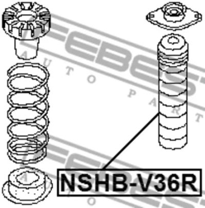 Лот: 18593901. Фото: 1. Пыльник заднего амортизатора NSHB-V36R... Ходовая, подвеска, рулевое управление