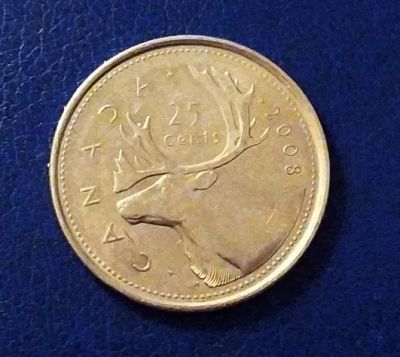 Лот: 19676302. Фото: 1. Канада 25 центов 2008 KM# 493. Америка