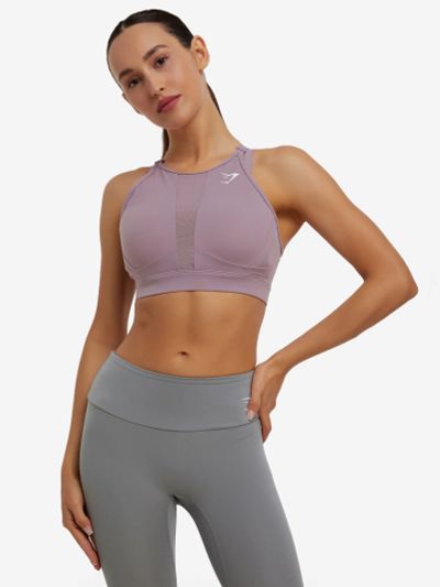 Лот: 22423666. Фото: 1. Топ бра спортивный Gymshark, Фиолетовый. Другое (спортивная одежда)