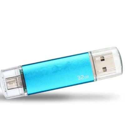 Лот: 8850115. Фото: 1. Usb флешка OTG 2 выхода 64 Гб. USB-флеш карты