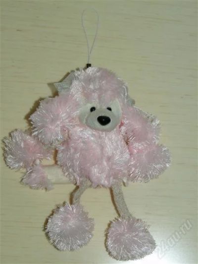 Лот: 1524180. Фото: 1. Мягкий брелок Розовая собачка... Сувенирные мелочи