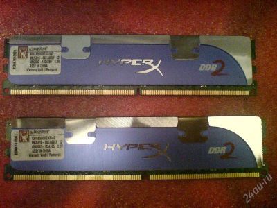 Лот: 140964. Фото: 1. ОЗУ DDR2 2х2Gb KINGSTON PC8500... Оперативная память