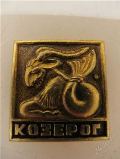 Лот: 2119086. Фото: 1. Значок Знак зодиака Козерог. Другое (значки, медали, жетоны)