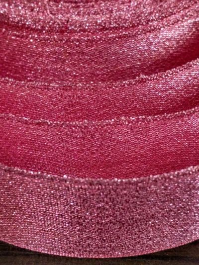 Лот: 12206731. Фото: 1. Парча лента Розовый 24 мм (2,4... Ткани, нитки, пряжа
