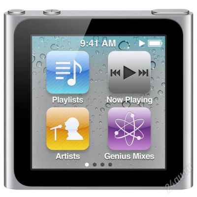 Лот: 2101977. Фото: 1. iPod Nano 6G 8Gb Серебристый. Плееры