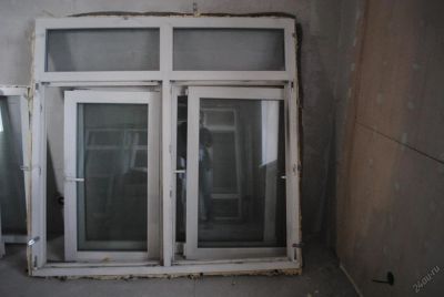 Лот: 5704106. Фото: 1. Двухстворчатое пластиковое окно... Окна, балконы