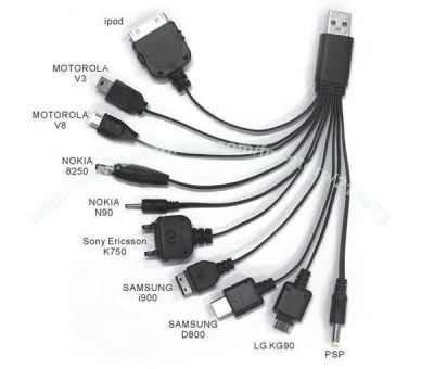 Лот: 2512155. Фото: 1. USB Кабель - переходник 10 в 1... Зарядные устройства, блоки питания, адаптеры сетевые для смартфонов