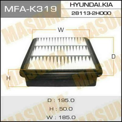 Лот: 18593779. Фото: 1. Воздушный фильтр masuma hyundai... Расходные материалы