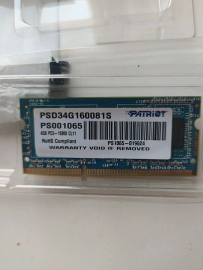 Лот: 17967649. Фото: 1. SO-DIMM DDR3 4Gb 1600 Patriot. Оперативная память