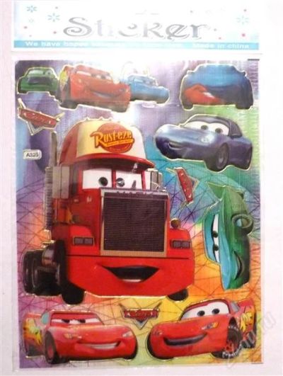 Лот: 2252294. Фото: 1. наклейки "тачки" размер а4 новые. Другое (дети растут)