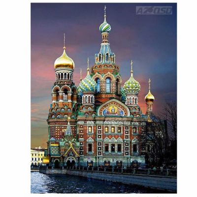Лот: 9016992. Фото: 1. Алмазная вышивка,Церковь в Санкт-Петербурге... Вышивание