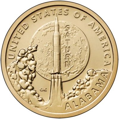Лот: 21993706. Фото: 1. США 1 доллар 2024 года. Алабама... Америка