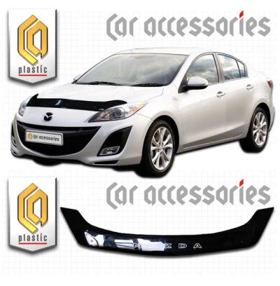 Лот: 4831157. Фото: 1. Дефлектор капота (чёрный) Mazda... Детали тюнинга