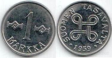Лот: 1492814. Фото: 1. 1 марка Финляндия 1959 - с рубля. Европа