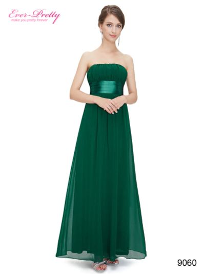 Лот: 19822053. Фото: 1. Вечернее платье в пол, тёмно-зеленого... Платья
