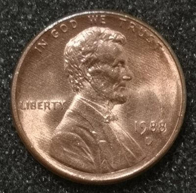 Лот: 23525380. Фото: 1. 1 цент 1988 года. США ("D" - Денвер... Америка