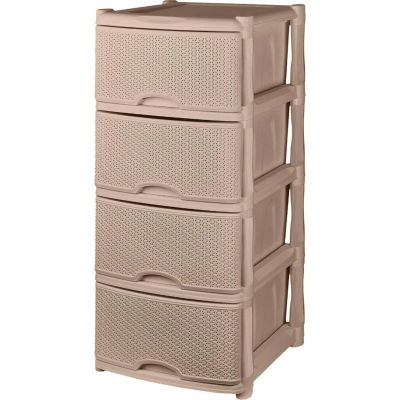 Лот: 24101101. Фото: 1. Комод 4 ящика, Rattan, 48х41х94... Комоды