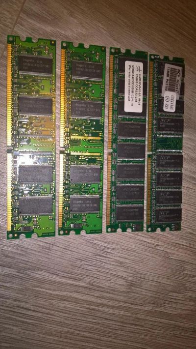 Лот: 9970199. Фото: 1. 4 планки памяти DDR (1 по 128... Оперативная память