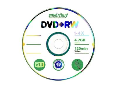Лот: 11743468. Фото: 1. Диск DVD+RW Smartbuy 4,7GB / Скорость... CD, DVD, BluRay