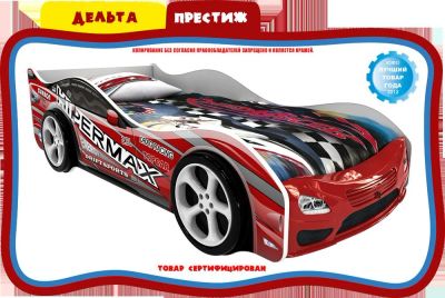 Лот: 4630953. Фото: 1. Кровать-машина+ безпружинный матрас... Комплекты детской мебели