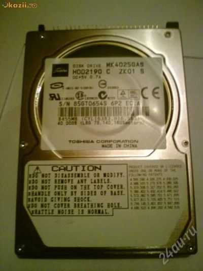 Лот: 1611083. Фото: 1. HDD 40 Gb IDE TOSHIBA MK4025GAS... Жёсткие диски (HDD)