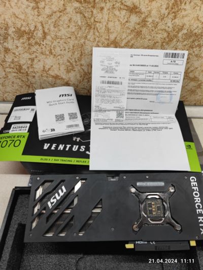 Лот: 21986050. Фото: 1. Видеокарта geforce rtx 4070. Видеокарты