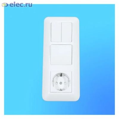 Лот: 6674541. Фото: 1. Блок однокл. выкл.+двухкл. выкл... Электроустановочные изделия
