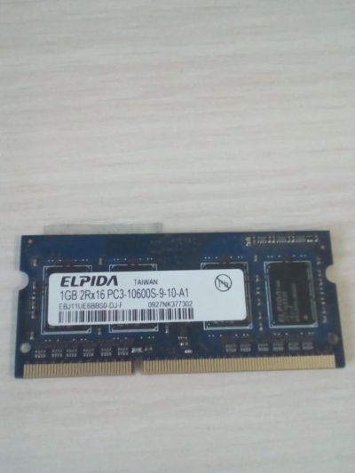 Лот: 8174219. Фото: 1. Оперативка sodimm 1GB Elpida. Оперативная память