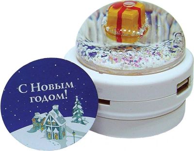Лот: 10607594. Фото: 1. USB разветвитель c картридером... Гирлянды, шарики, новогодние аксессуары