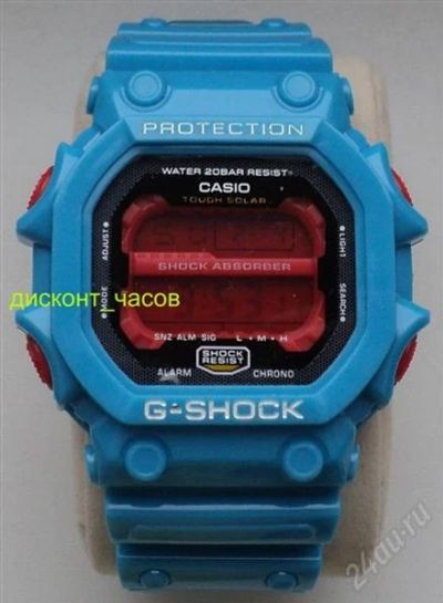 Лот: 2040799. Фото: 1. Casio G-Shock синие квадратные... Другие наручные часы