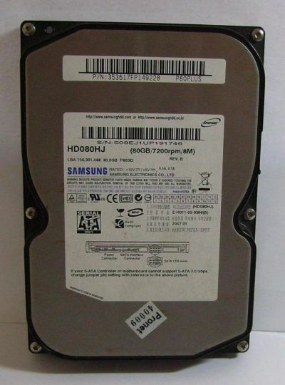 Лот: 5566731. Фото: 1. Жесткий диск 80Gb SATA Samsung... Жёсткие диски