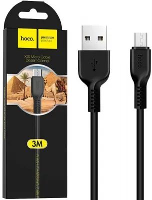 Лот: 19867842. Фото: 1. USB кабель MicroUsb Hoco X20 3м... Дата-кабели, переходники