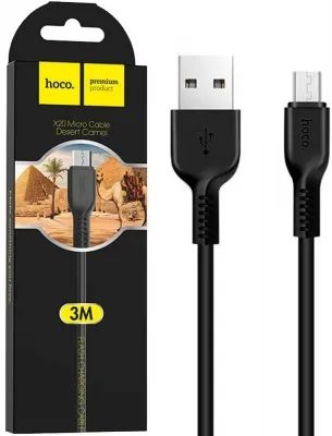 Лот: 19867845. Фото: 1. USB кабель MicroUsb Hoco X20 3м... Дата-кабели, переходники