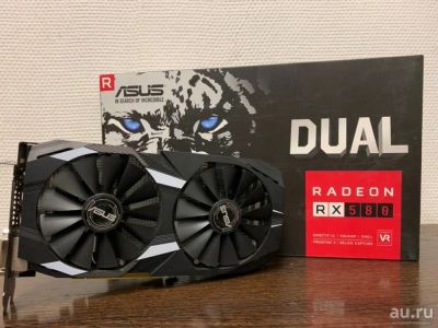 Лот: 13335638. Фото: 1. Игровая видеокарта Asus RX 580... Видеокарты
