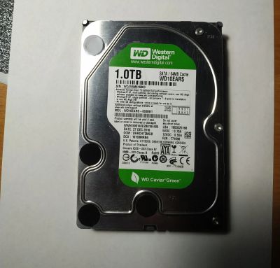 Лот: 18577869. Фото: 1. жёсткий диск WD Caviar Green 1тб. Жёсткие диски (HDD)