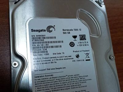 Лот: 20832567. Фото: 1. Жесткий диск HDD Seagate 500Gb... Жёсткие диски (HDD)