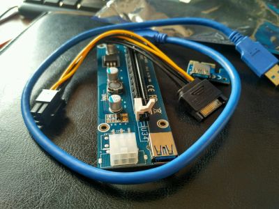 Лот: 11106459. Фото: 1. Райзер PCI-E 1X to 16X Ver 006C... Шлейфы, кабели, переходники