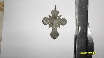 Лот: 8384597. Фото: 1. Крестик бронзовый 18 19 века мужской... Другое (антиквариат)